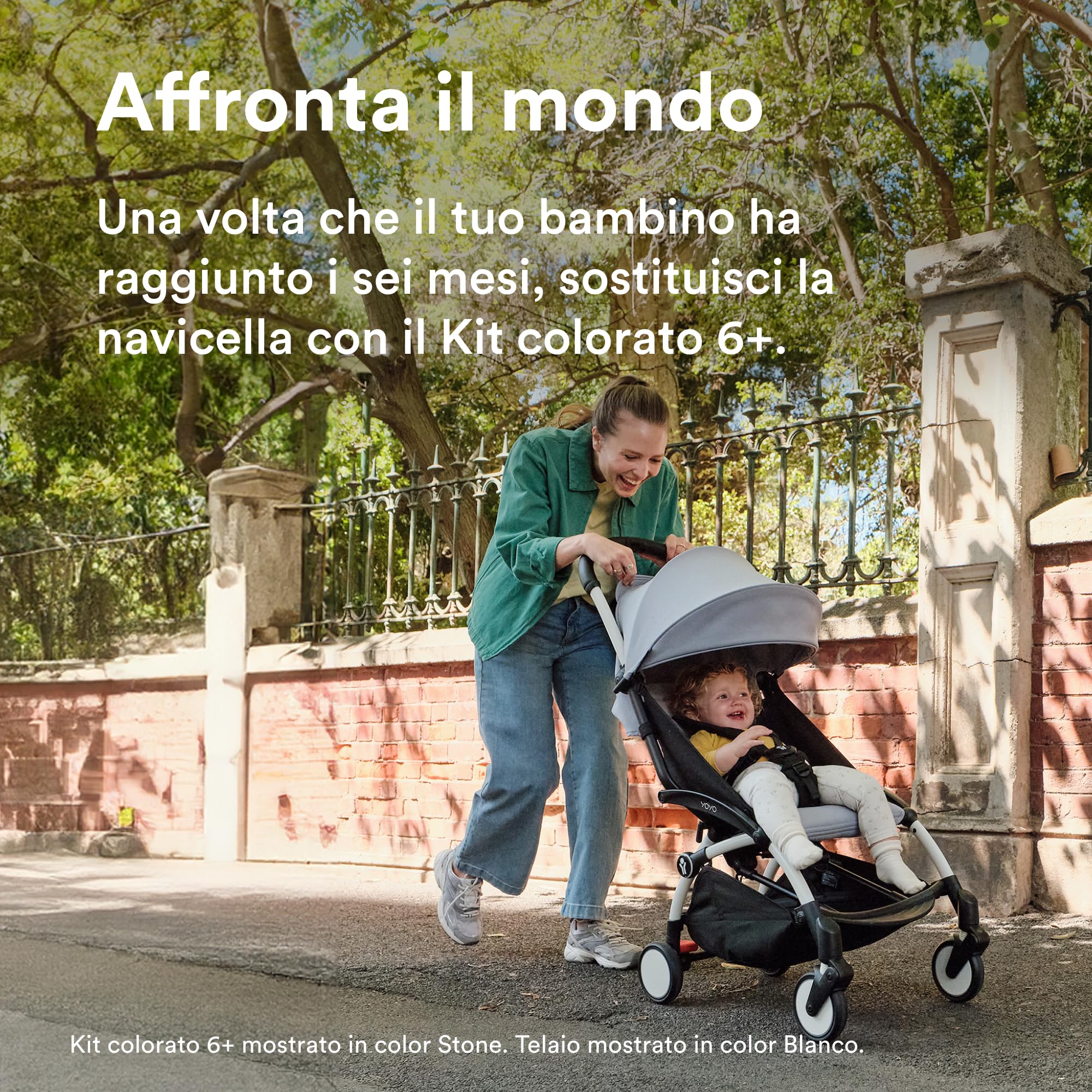 Passeggino Stokke YOYO3 con Newborn Shell - Include telaio nero, YOYO 6+ Color Pack (Toffee) e Newborn Shell (Toffee)