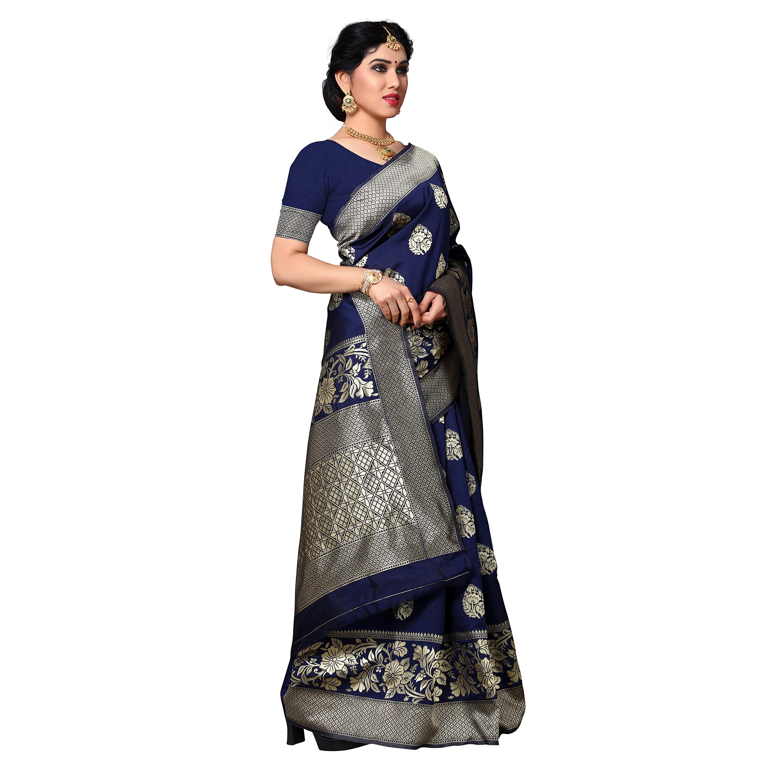 Sidhidata Damen Kanjivaram Sari mit Bluse
