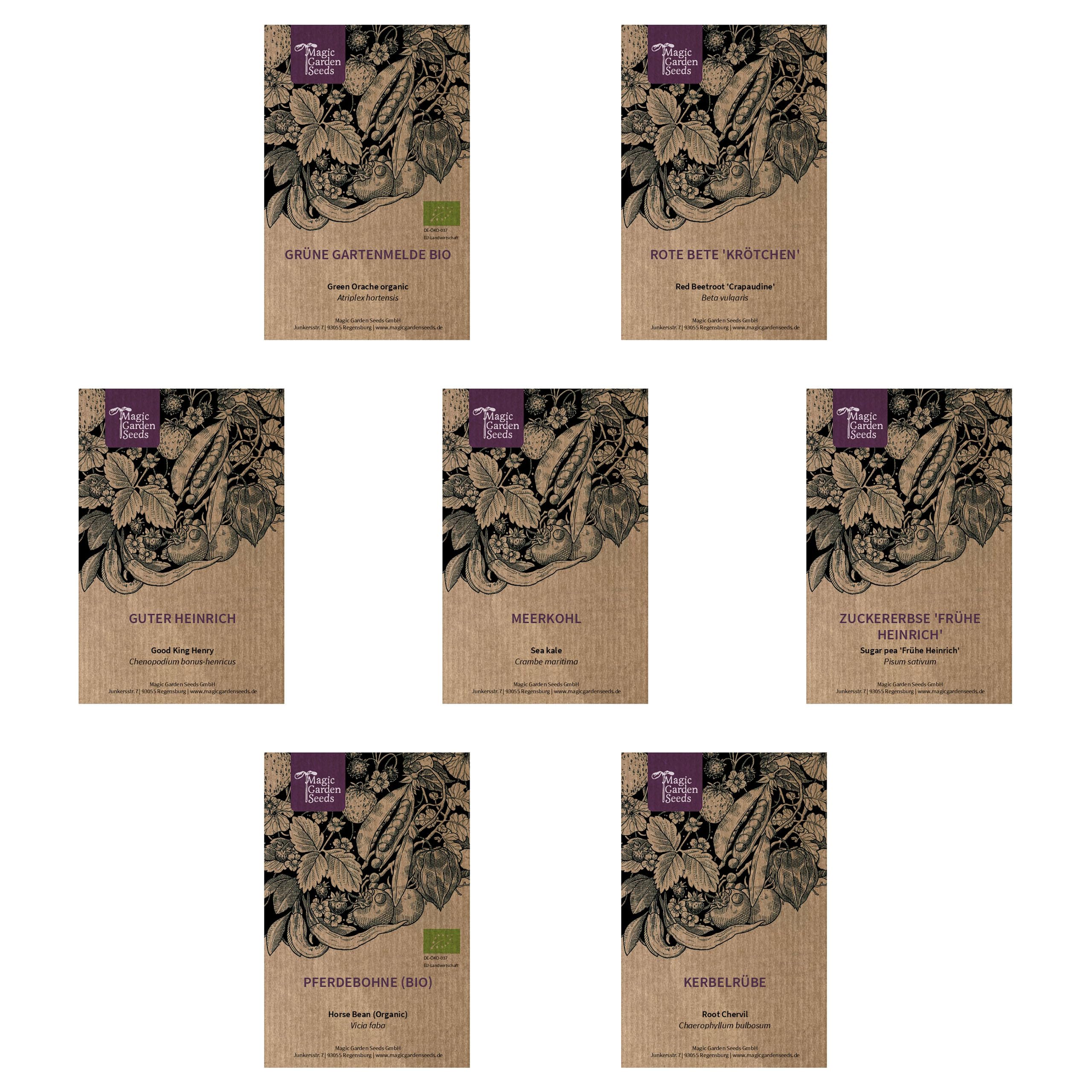 Vecchie verdure storiche - set regalo di semi con 8 ortaggi rari