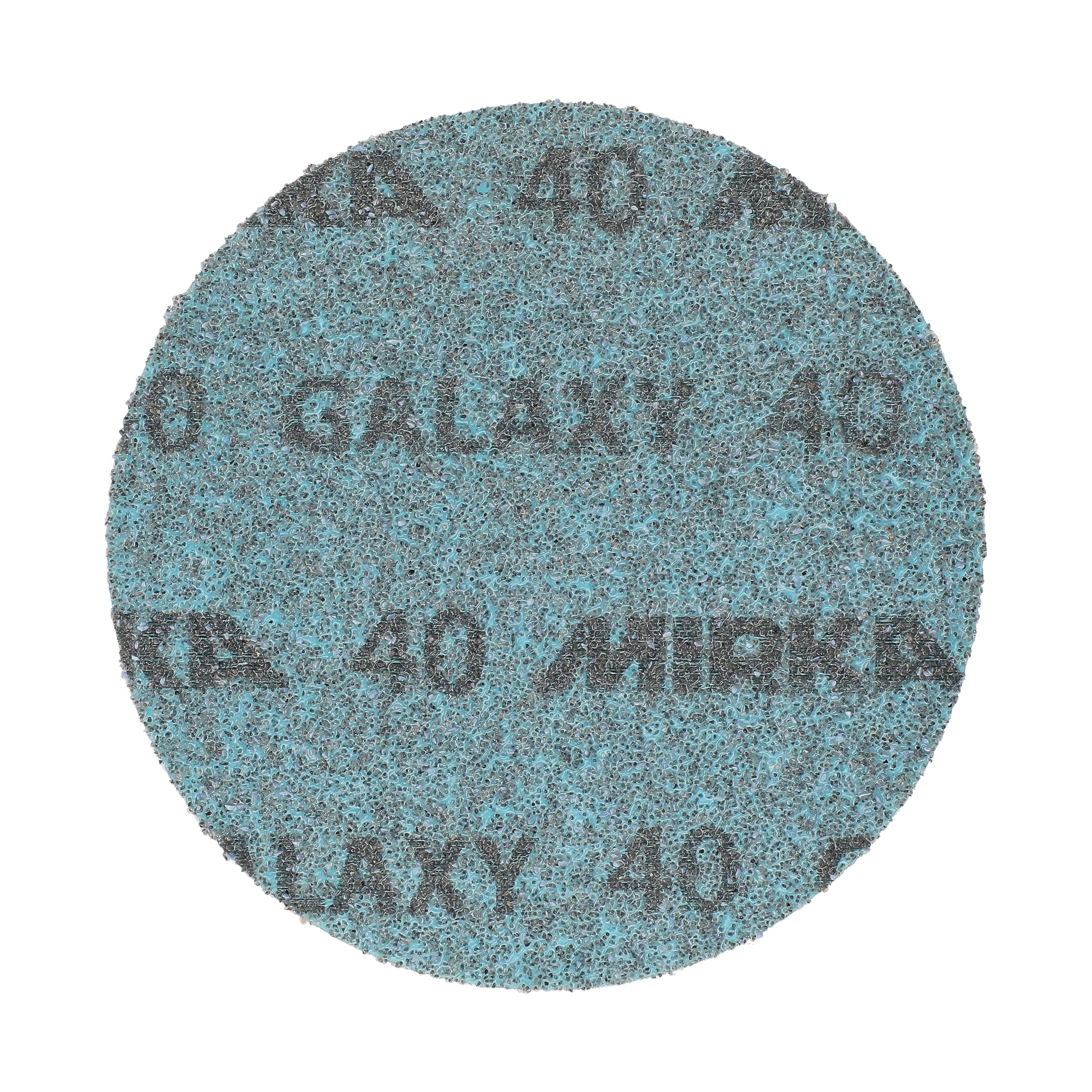 Mirka Galaxy - Carta vetrata da 125 mm, grana 40, 50 dischi/confezione, con gancio e anello, abrasiva di alta qualità per resina epossidica, legno, metallo, tecnologia anti-intasamento e
