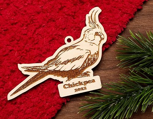 Miniatura 2 de Cockatiel Pet Christmas Ornament Personalized Name Year