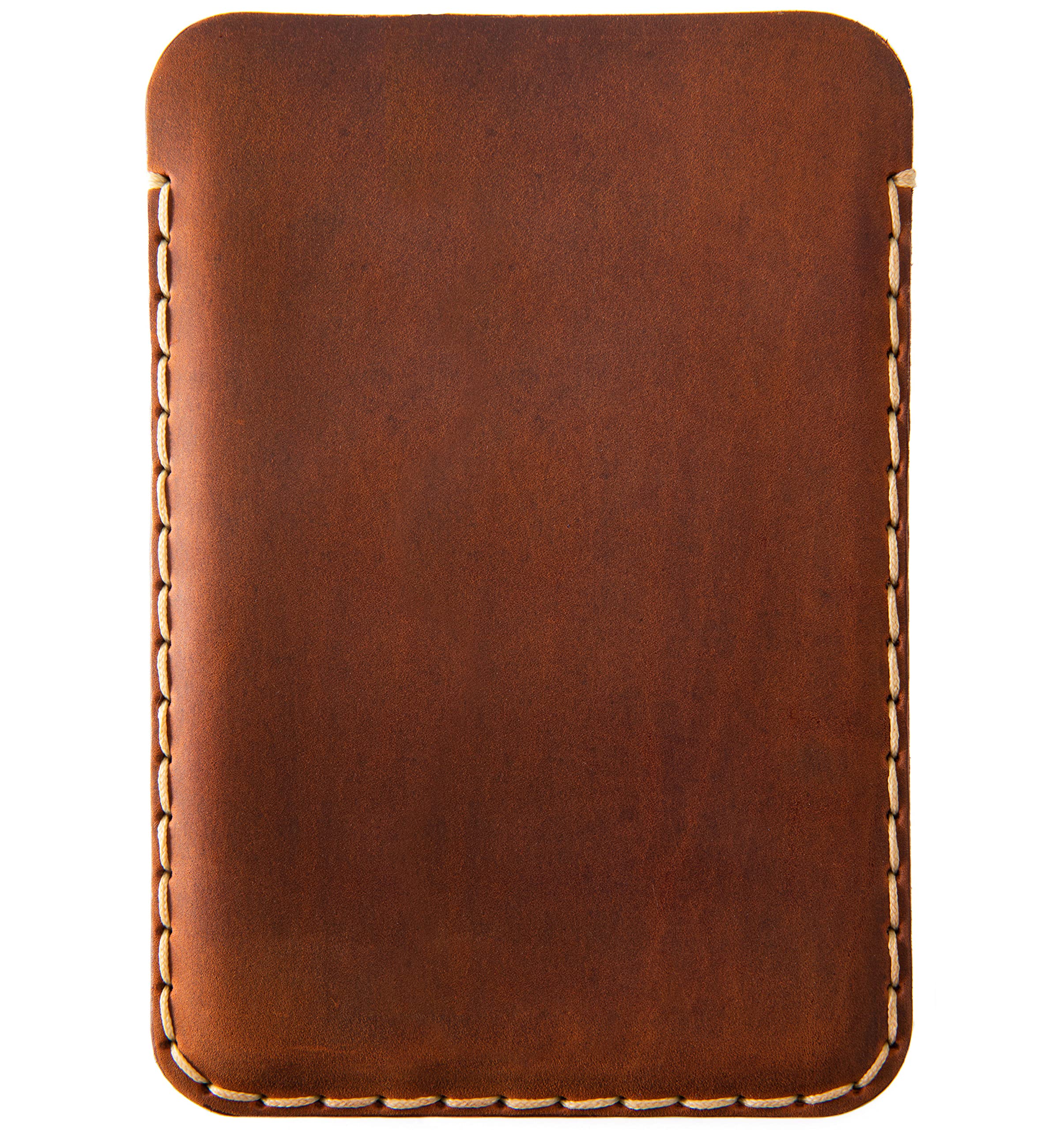 HAPPER STUDIO Bovine Leather Cover for Microsoft Surface Duo 2 case, Made in Europe (for Duo 2 with a Bumper, Brown)