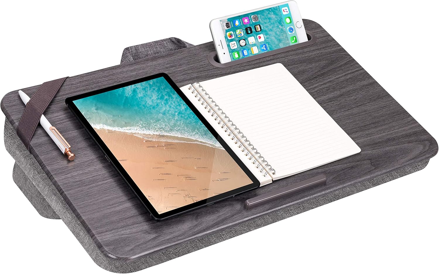 🔥 Crаzу Dеаlѕ LapGear Elevation Lap Desk with Booster Cushion -Gray Woodgrain - Fits up to 17.3 Inch Laptops - Style No. 87965 TOP оƒƒERS LapGear Elevation Lap Desk with Booster Cushion -Gray Woodgrain - Fits up to 17.3 Inch Laptops - Style No. 87965