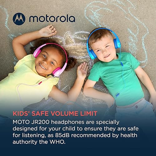Miniatura 5 de Motorola Sound JR200 - Auriculares para Niños con Cable - Limitación de volumen 85 dB con Divisor de Audio - Libre de BPA - A partir de 3 años - Azul