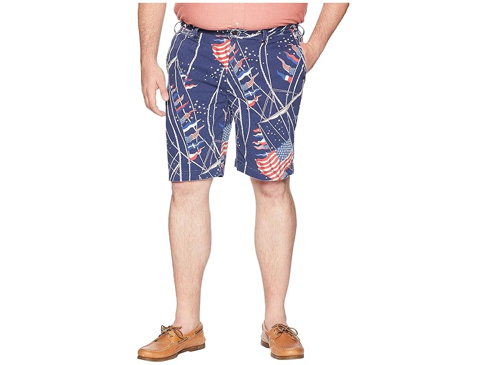 

Polo Ralph Lauren Big Tall Surplus Chino Flat Front Shorts (Flag Print Novelty) Men's Shorts