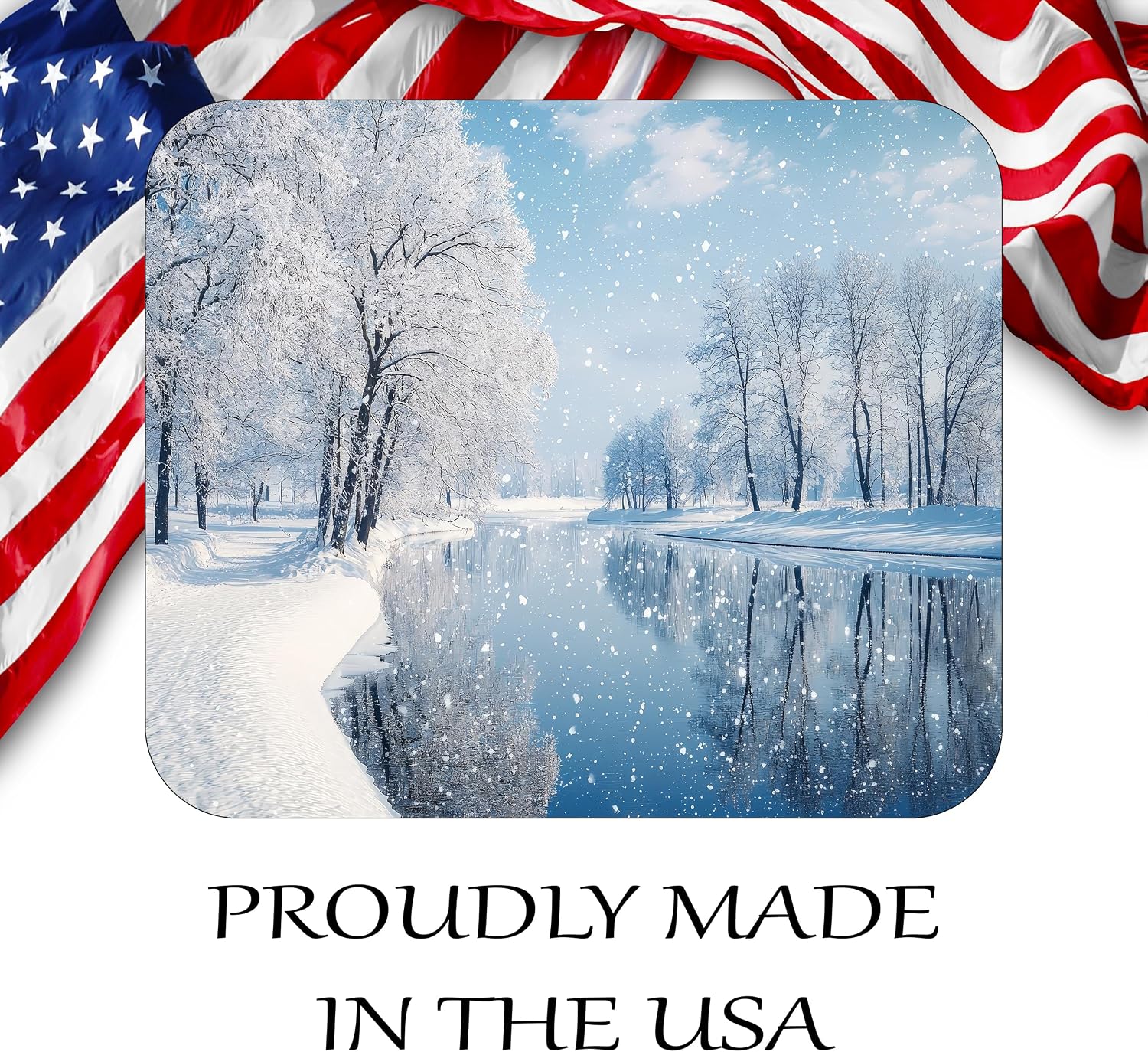 Winter Season Mouse Pad Mat Mousepad for Desk Computer Laptop PC Gaming Home or Office Gift (Snow MP93) image 5