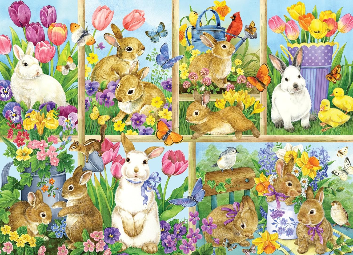 Cobble Hill 500 Piece Puzzle - Tulip Time - Sample Poster Included