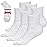 Debra Weitzner Non-Binding Loose Fit Sock - Diabetic Non-Slip Socks for Men and Women - Ankle 3Pk White