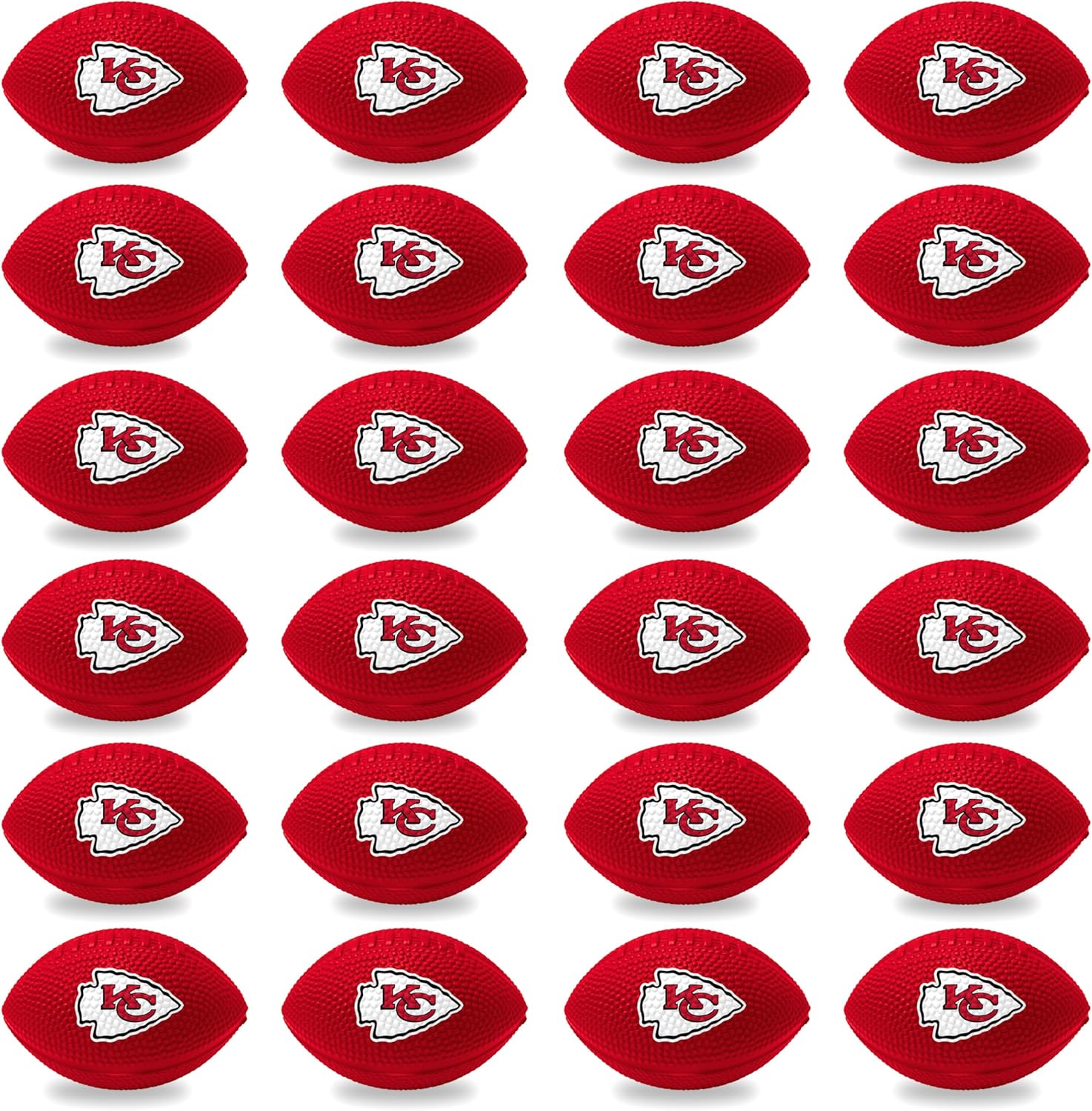 Franklin Sports NFL Team Stress Balls - Bulk Football Party 24 Pack - Squishy Stress Ball for Adults & Kids - 83MM - NFL Logo & Color