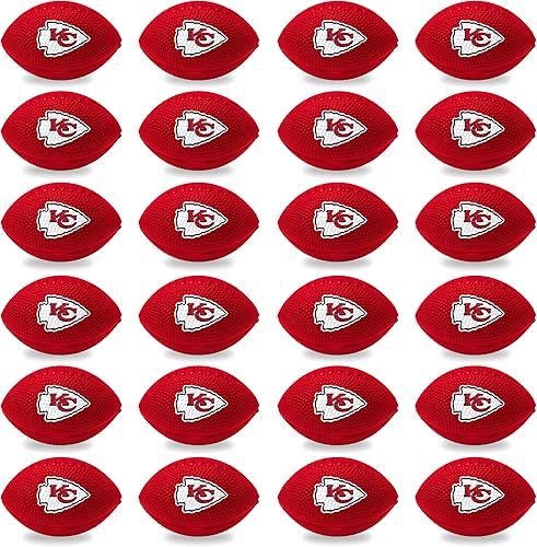 Franklin Sports NFL - Pelotas antiestrés de equipo, paquete de 24 unidades de fútbol a granel, bolas antiestrés esponjosas para adultos y niños,