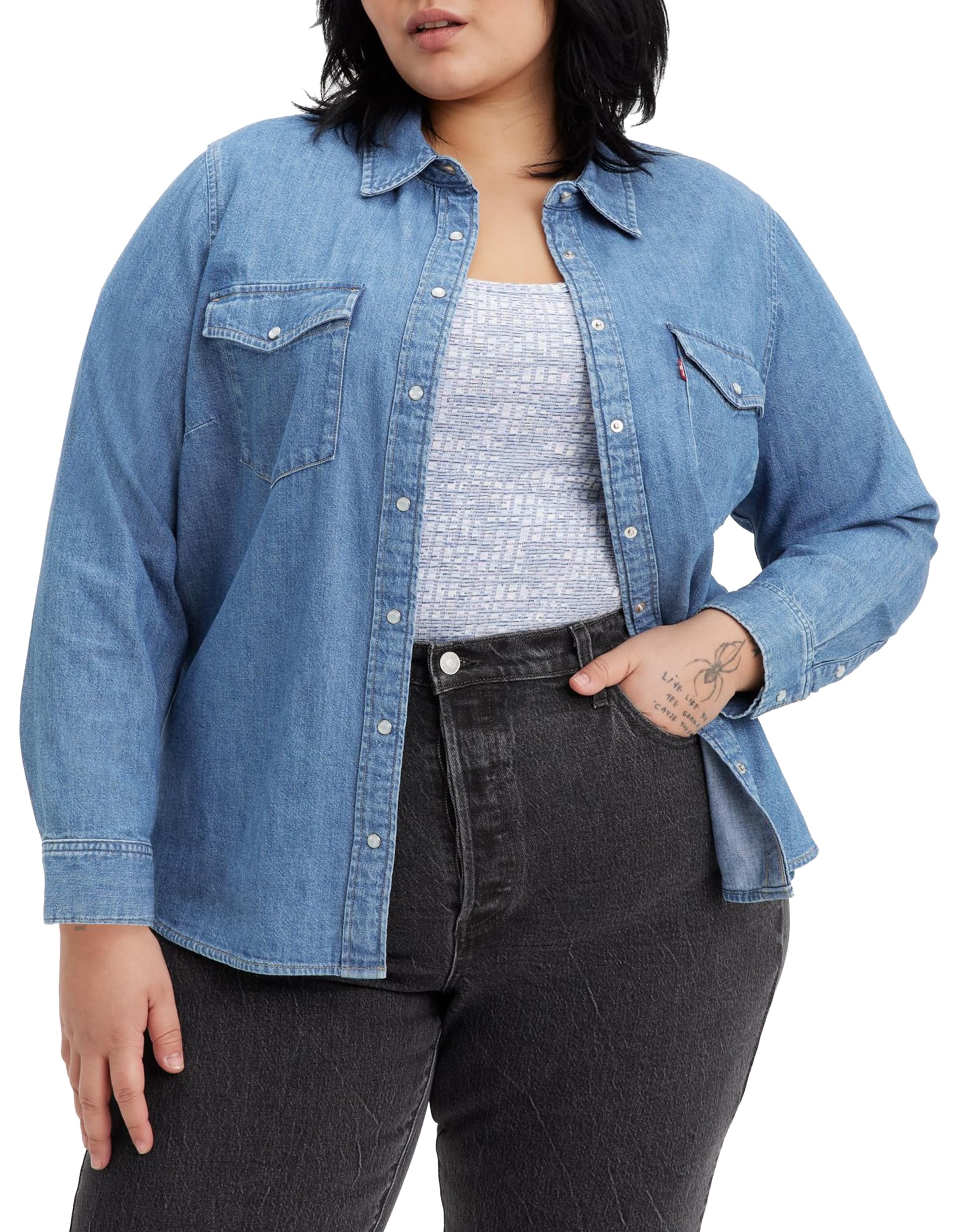 Levi's Plus Size Essential Western Camisa Mujer