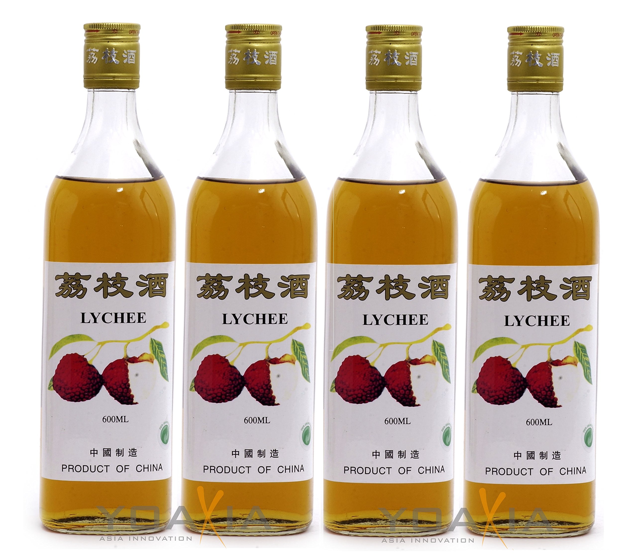 [ 4x 600ml ] CHINA LYCHEE alkoholisches Litschi Getränk Lycheewein 14% Vol. #22 + ein kleiner Glücksanhänger gratis