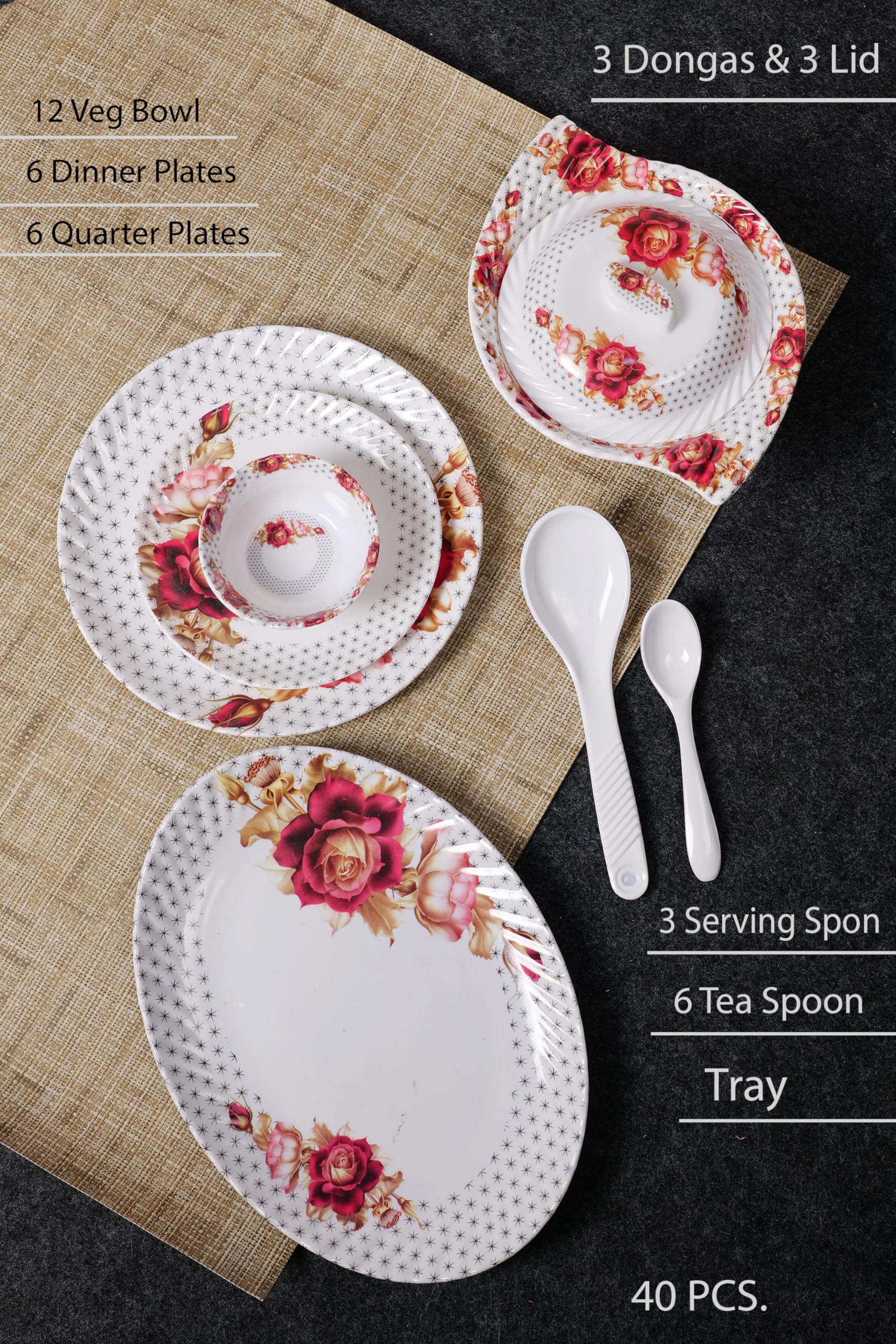 Melamine Dinner Pigeon Dinner Set Piccolo Melamine Dinner Set 40