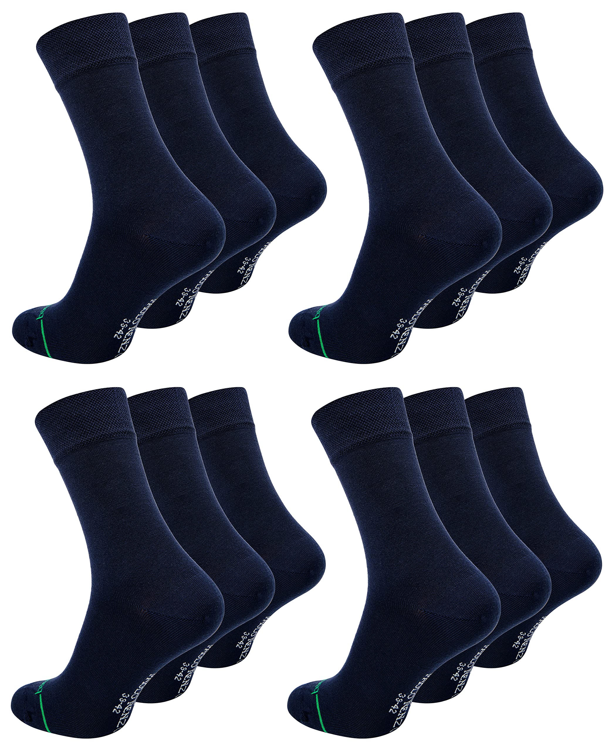 Calcetines unisex de bambú, 3/6/12/18 o 36 pares, calcetines de bambú para hombre y mujer, antiolores, certificado Öko-Tex Standard 100, punta cosida a mano