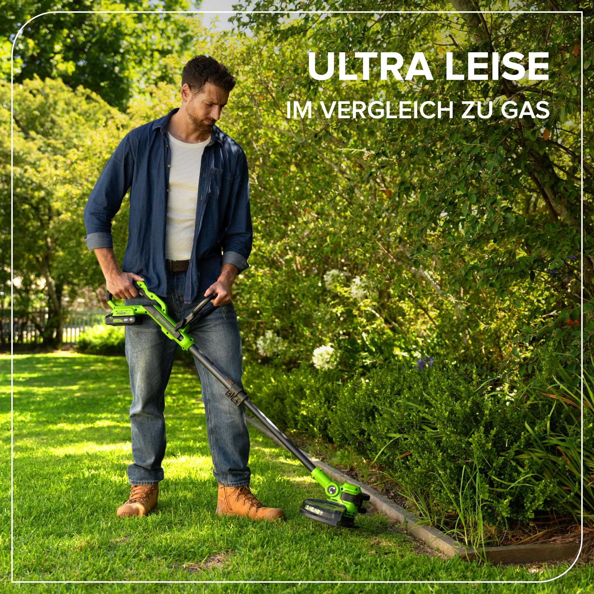 Greenworks 24V Tondeuse à Gazon sans Balai Gen2 2-en-1, Largeur de Coupe 30 cm, Batterie 2,0 Ah