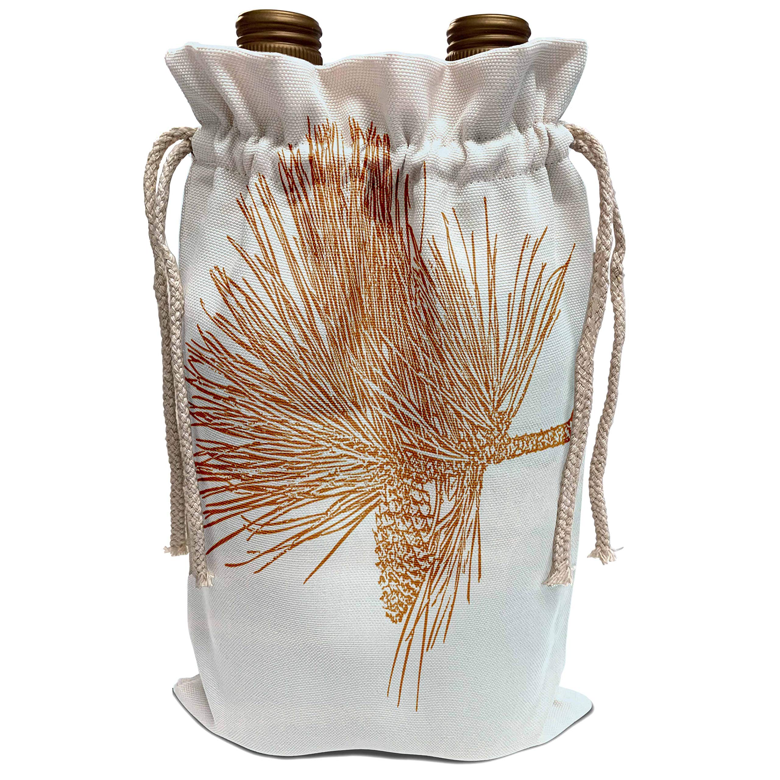 3dRose PS Creations-Pinecones-Nature Art-Wine Bags (wbg-108814-1), MultiColor
