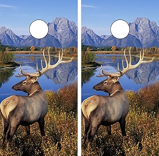 GRAPHIX EXPRESS C110 Deer Hunting Cornhole Board WRAP Wraps Laminated Board Boards Decal Set Decals Vinyl Sticker Stickers Bean Bag Game Vinyl Graphic Tint Image
