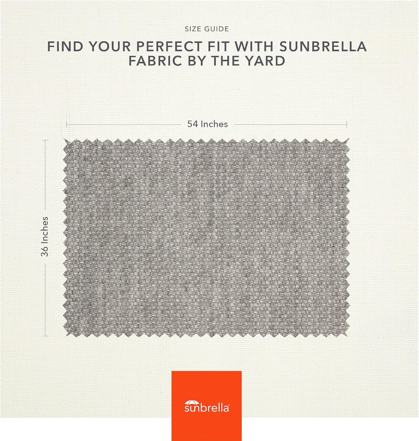 Sunbrella Outdoor Fabric by The Yard | Tailored Fog (Textured) | Official Sunbrella Seller | Indoor or Outdoor Upholstery Fabric for Chairs, Cushions, Drapery, Pillows, Furniture