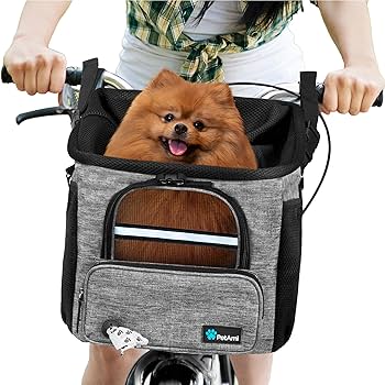 Amazon.co.jp: PetAmi 犬用バイクバスケット、ソフトサイド換気