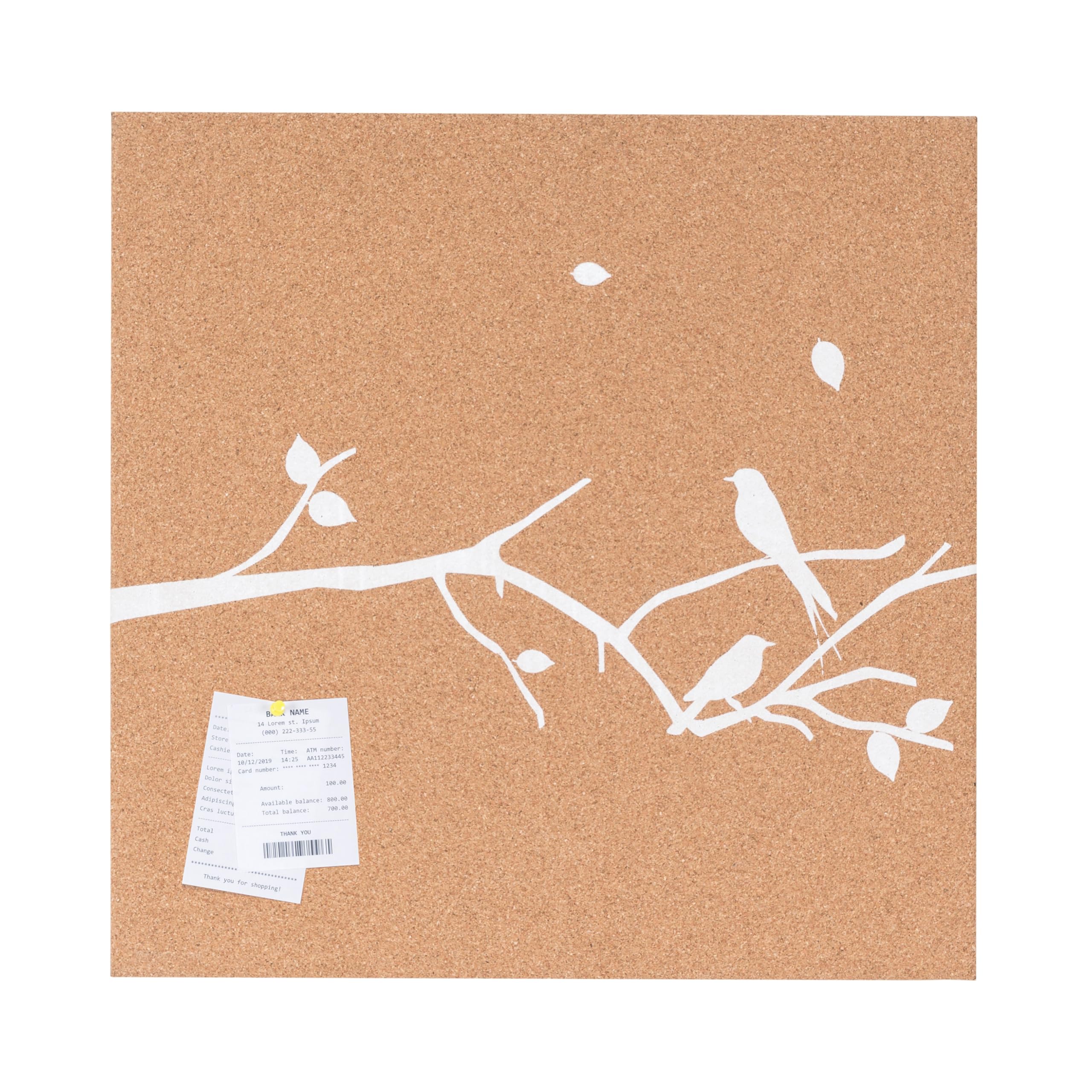 Bi-Office SF751269397 Swallow Memo Board Frameless Cork White