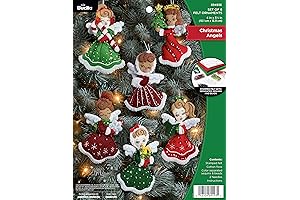 Bucilla Felt Applique Christmas Angels Ornament Making Kit