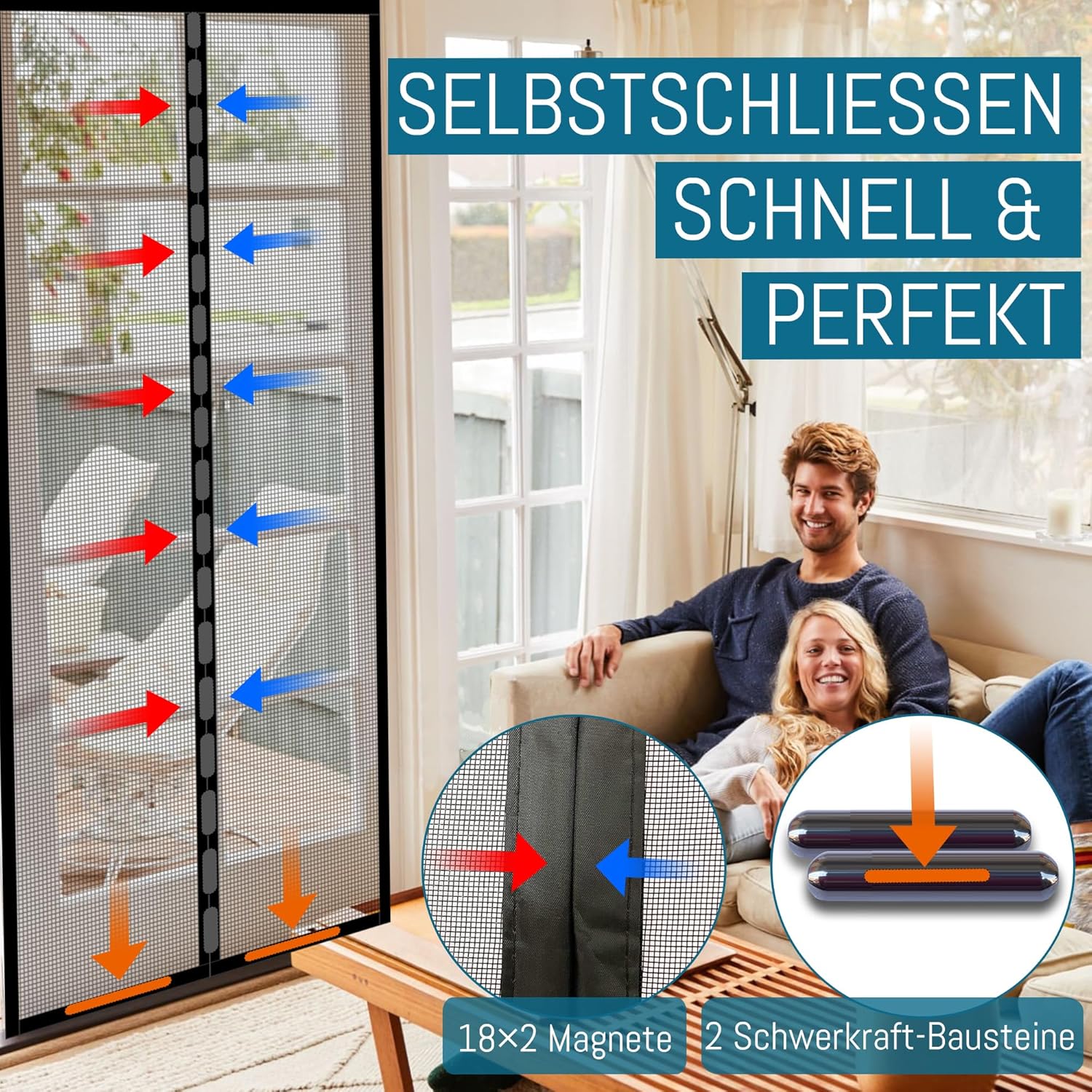 Magnetický systém sieťky na dvere