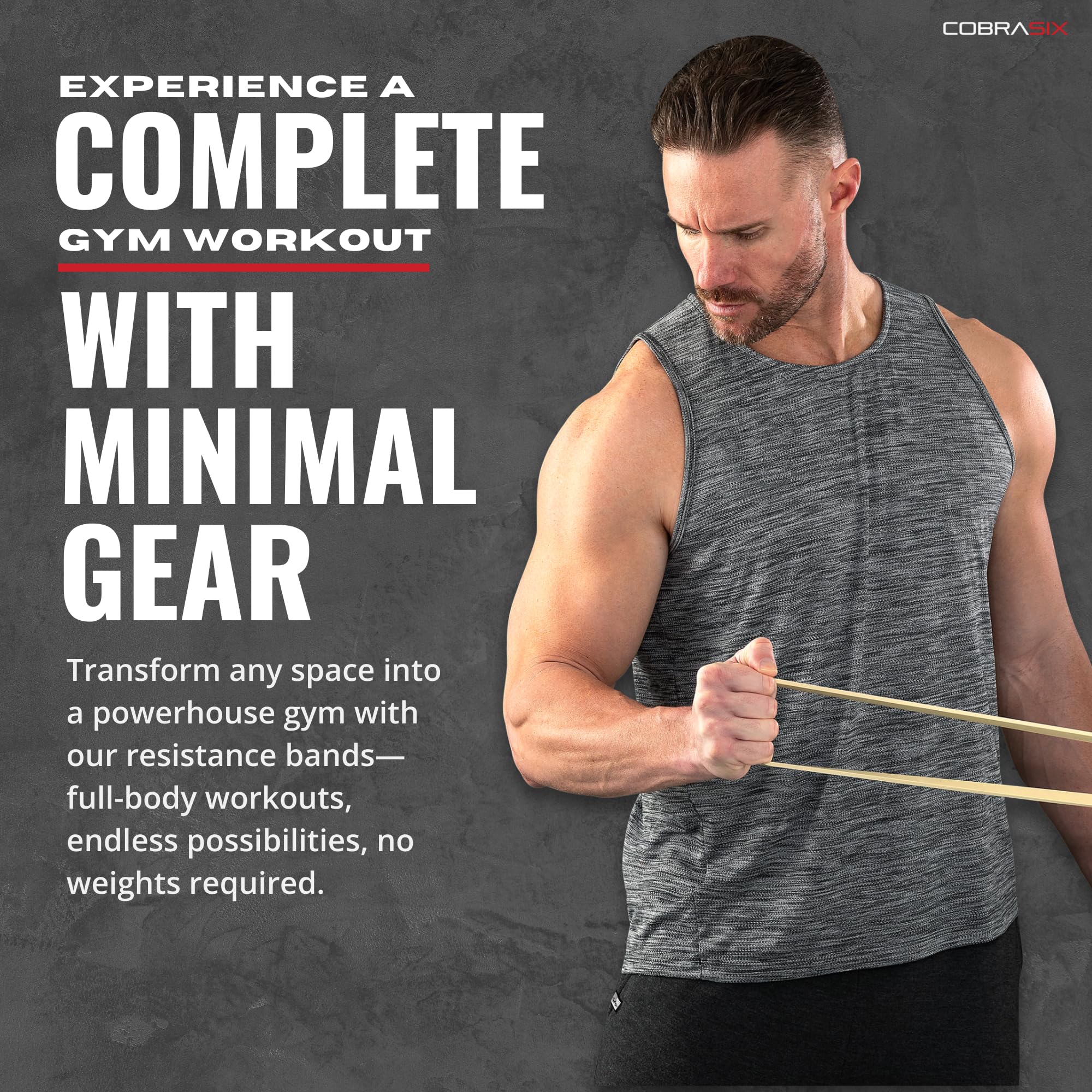COBRASIX Bandas de resistencia para entrenar hombres y mujeres | Bandas de resistencia para entrenamientos en casa, levantamiento de potencia, estiramiento, WOD, entrenamiento de fuerza y dominadas