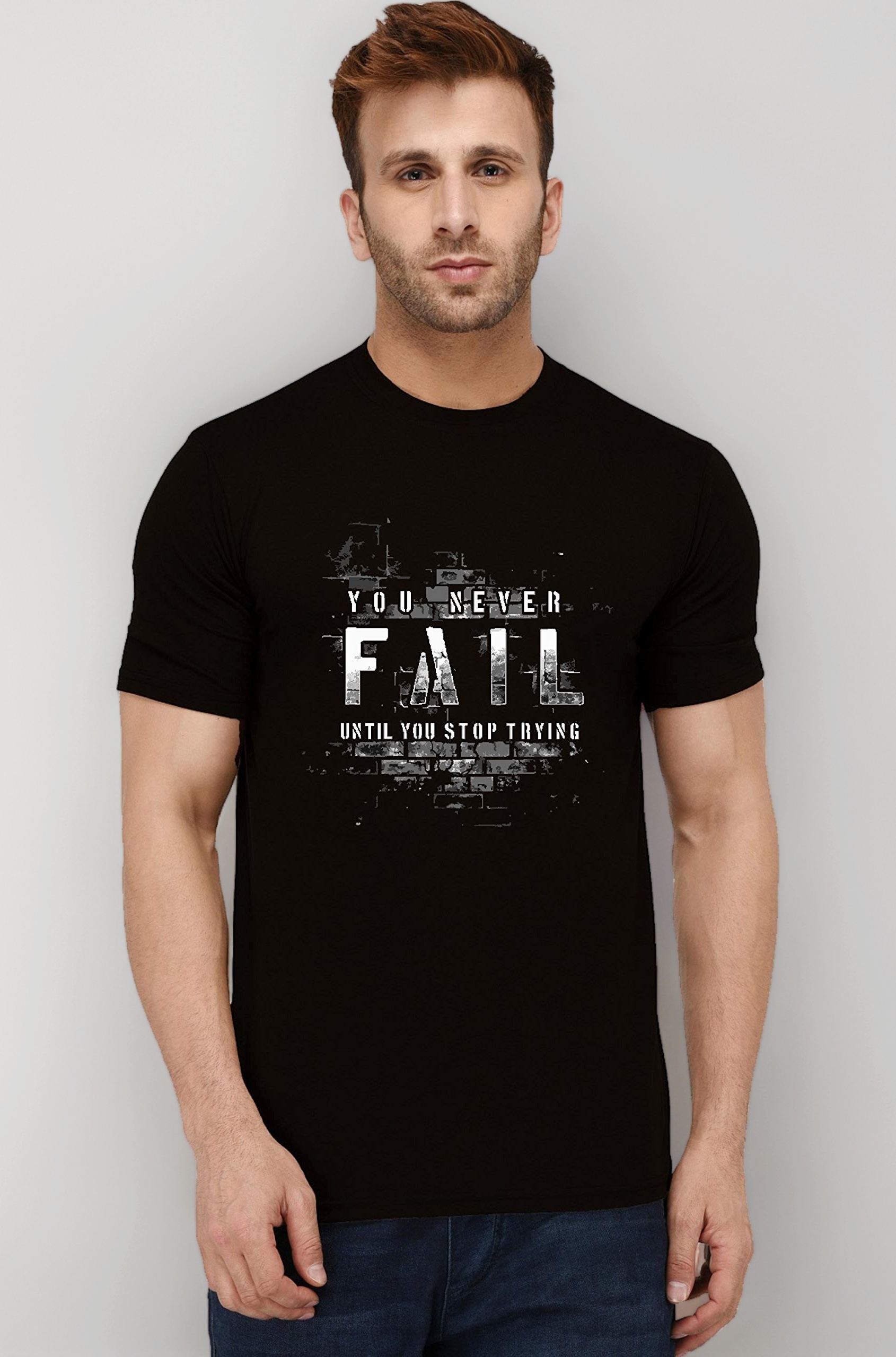 Men's Regular Fit Cotton Blend Half Sleeve Tshirt for Men | Printed T-Shirt for Men