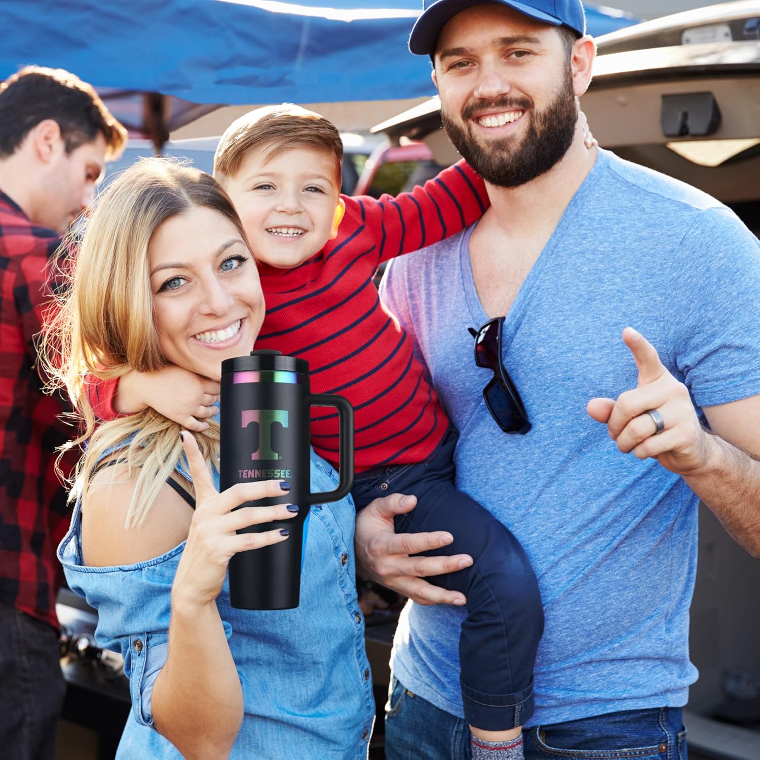 The Memory Company | Licensed NCAA 40oz Iridescent Tumbler with Handle - Image 9