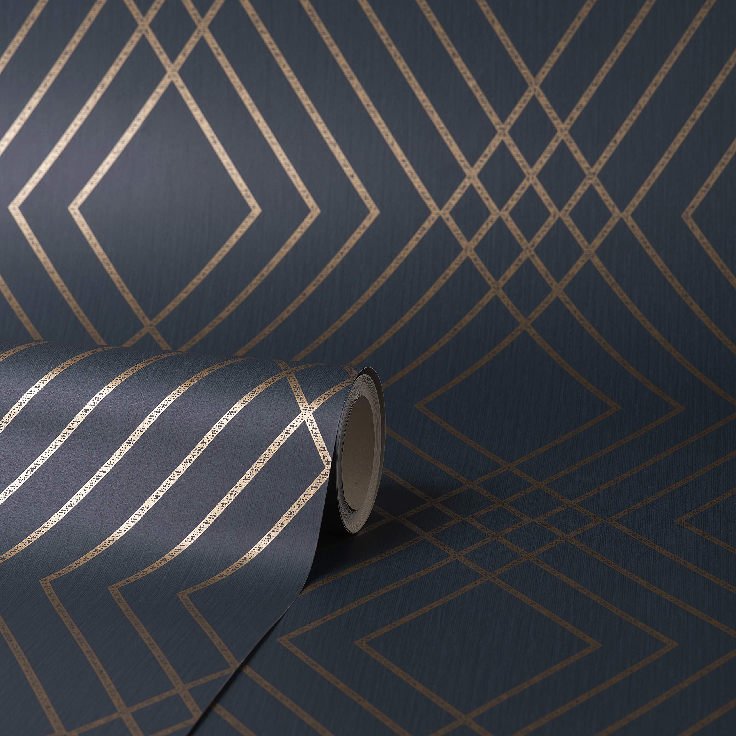 Fine Décor FD42605 Spalier in Scherbenform, Marineblau/Gold
