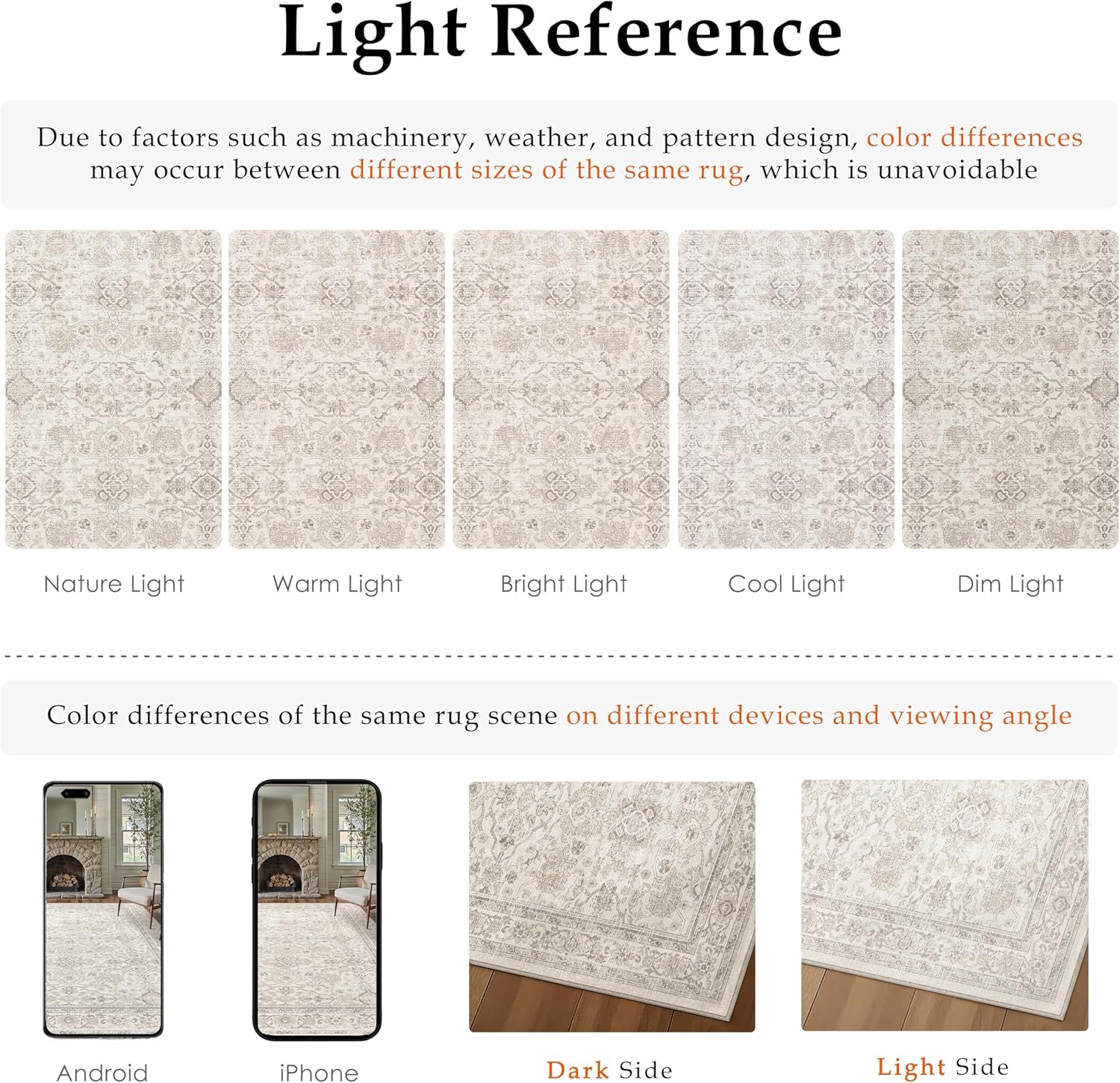 HUGEAR 2x6 Runner Rug Hallway Retro Beige Machine Washable Vintage Floral Low Pile Carpet Vacuumable Distressed Long Throw Rug Bedroom Office Bathroom Kitchen Laundry Non Slip Soft Lightweight