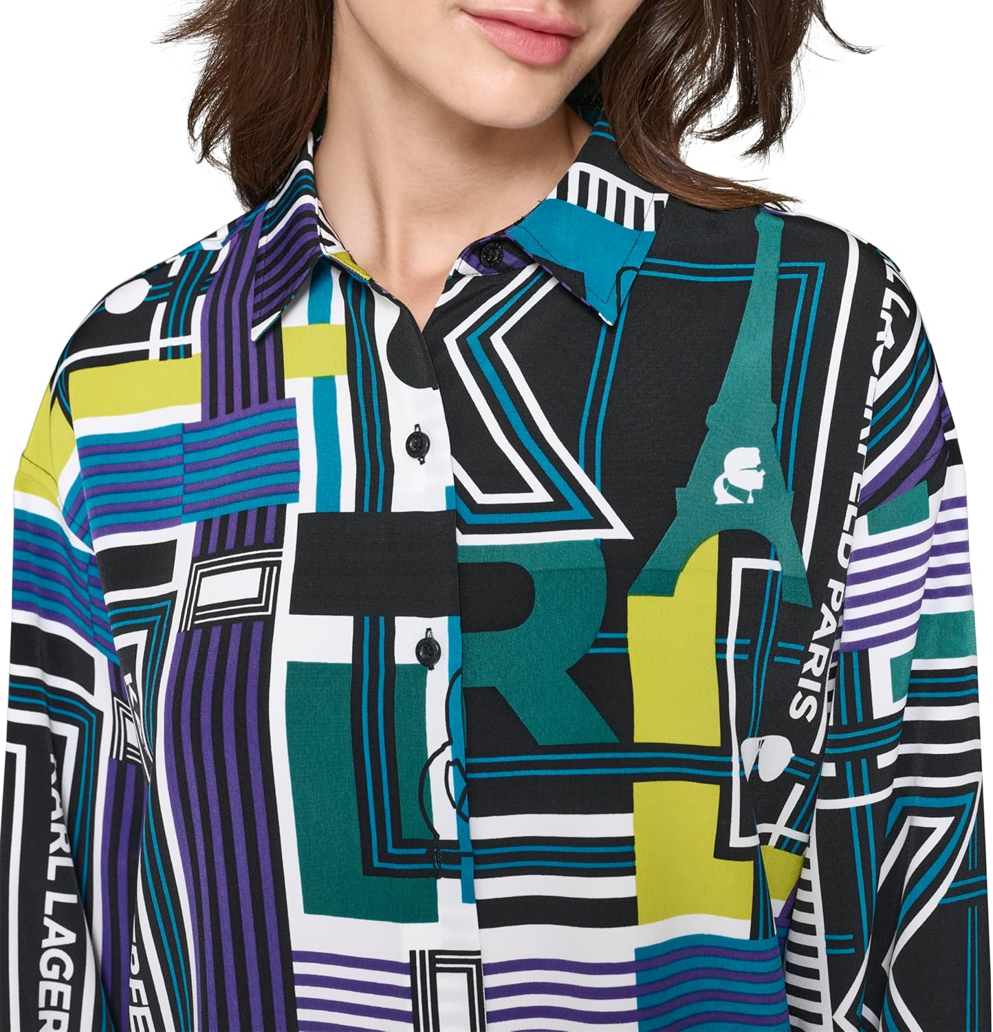 KARL LAGERFELD Women's Soft Long Sleeve Blouse - Image 5