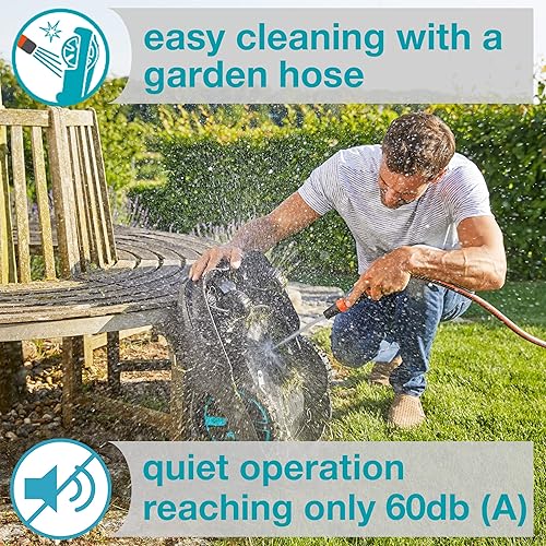 Miniatura 5 de GARDENA 15101-41 SILENO Life - Cortacésped robótico automático, con aplicación Bluetooth y cable de límite, uno de los más silenciosos de su clase,