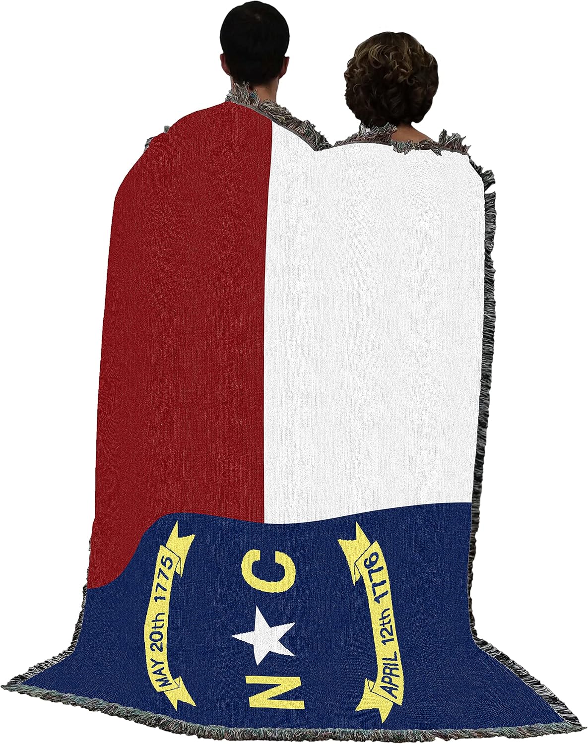 Pure Country Weavers North Carolina State Flag Blanket - Gift Tapestry Throw Woven from Cotton - Made in the USA (72x54)