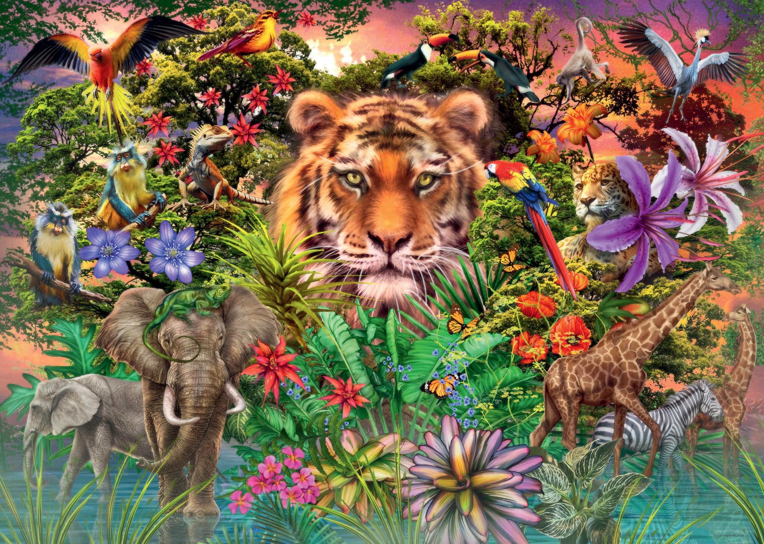 Jungle Tiger Puzzle1000 PiecesBrand New And Sealed