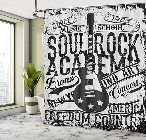 Miniatura 4 de Kids patrón de cortina de ducha (por ambesonne, personaje de dibujos animados las abejas Tulip y Daisy Flores caracoles Jardín, tela cuarto de baño