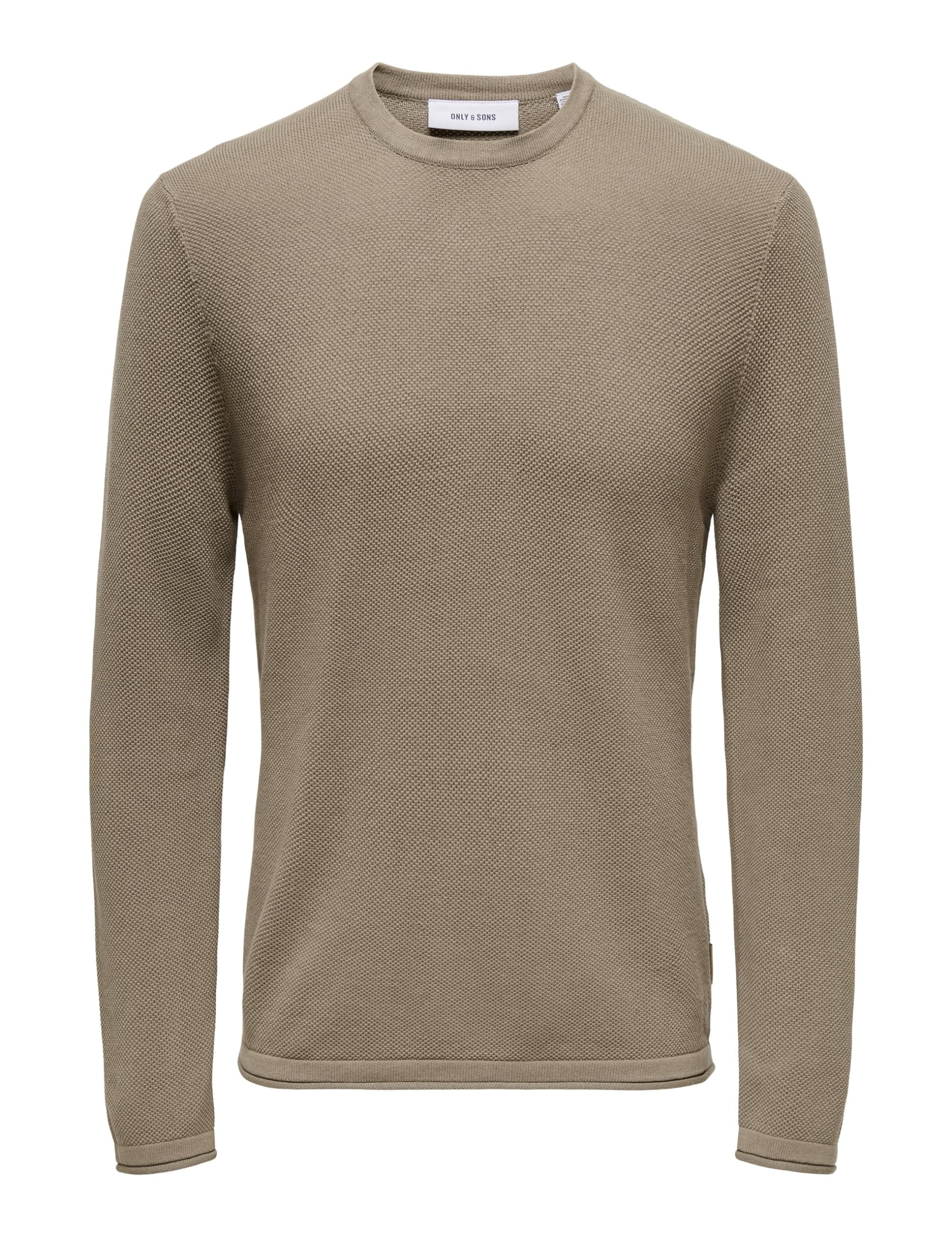 ONLY & SONS Men's Knitted Jumper, Desert Taupe, L