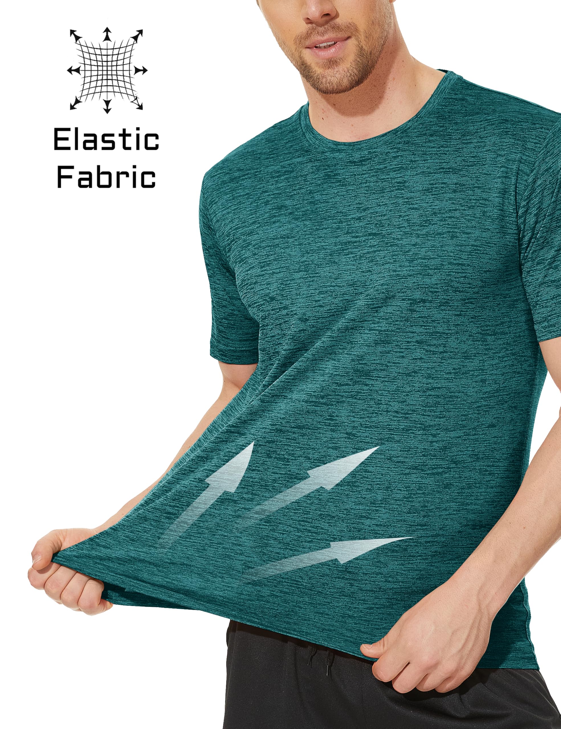 MAGCOMSEN Camisetas Manga Corta Hombre Deporte Secado Rápido Cuello Redondo Gimnasio Entrenamiento Running Deportiva Transpirable Fitness Ropa