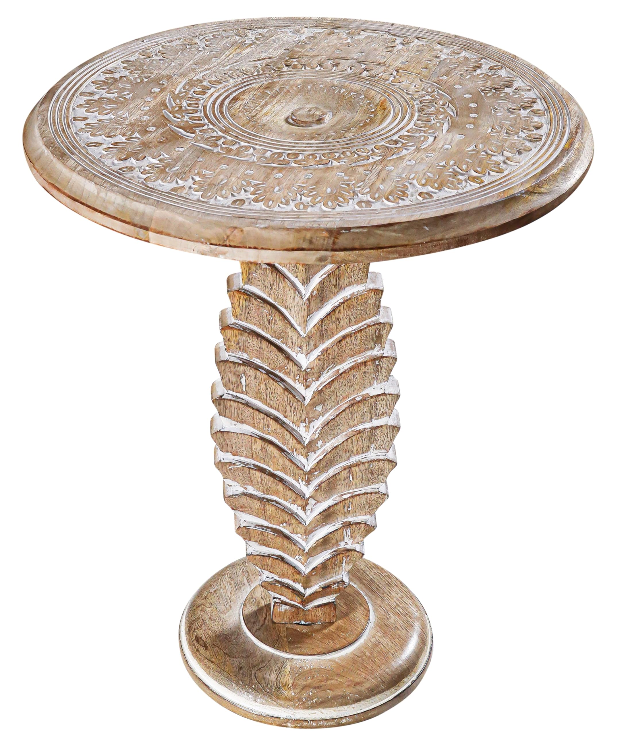 End Tables for Living Room- Small Drink Table for Small Spaces,Modern Accent Nightstand with Hand-Carved Top & Solid Wood Side Tables for Drying Room,