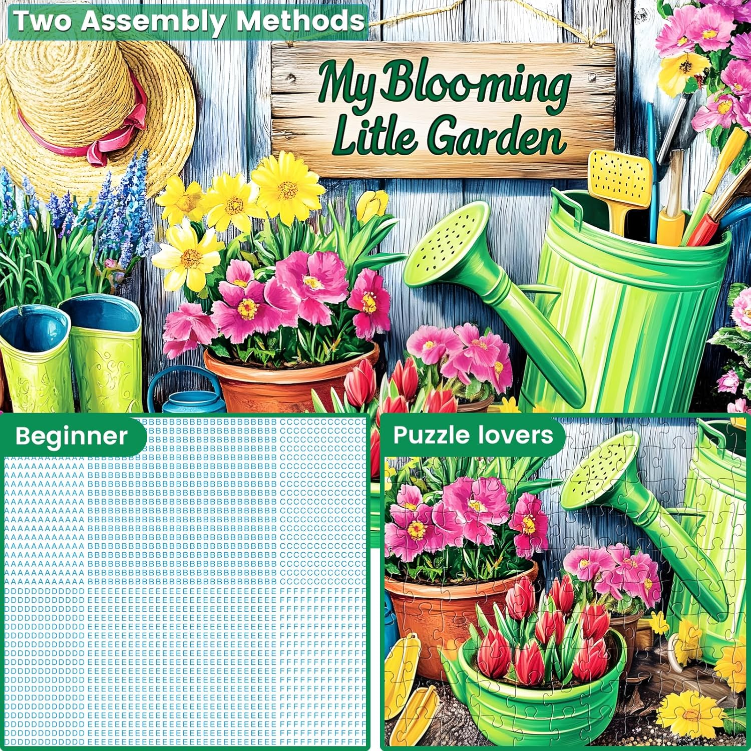 300 Piece Puzzle for Adults,Jigsaw Puzzles 300 Pieces Flower Garden Puzzle for Adult Kids Elderly Plant Jigsaw Puzzles for Adults 300 Pieces Premium Cardboard Puzzles Birthday Party Gift