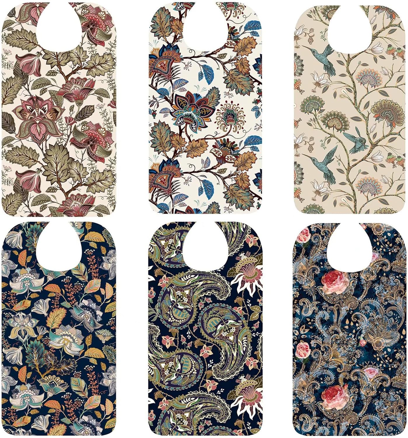 Newthinking 6 Pack Adult Bibs for Eating, Adult Bibs with Crumb Catcher, Washable and Reusable Clothing Protectors for Adult, Elderly and Disabled : Health & Household