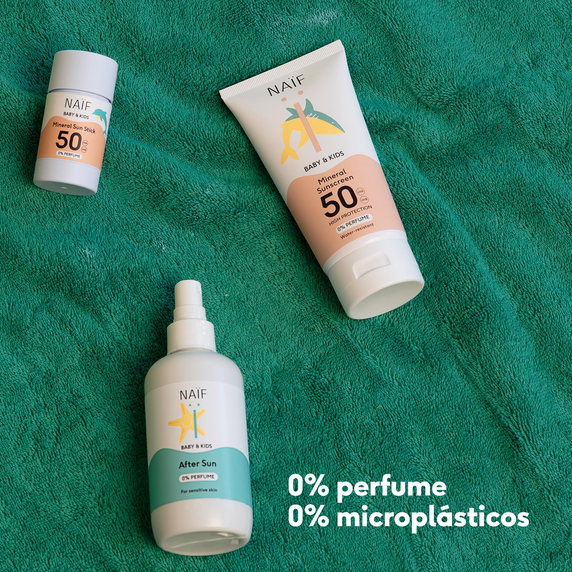 Naïf - Spray refrescante aftersun - para bebé y niño - 0% perfume - Calma y refresca la piel - Sin microplásticos, aceites minerales ni siliconas - Dermatológicamente probado - Vegano - 175 ml