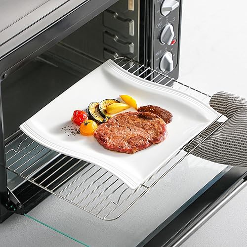 Miniatura 7 de MALACASA Juego de platos y cuencos, 12 piezas de vajilla blanco marfil para 4, juego de platos de porcelana con platos llanos, platos de postre y