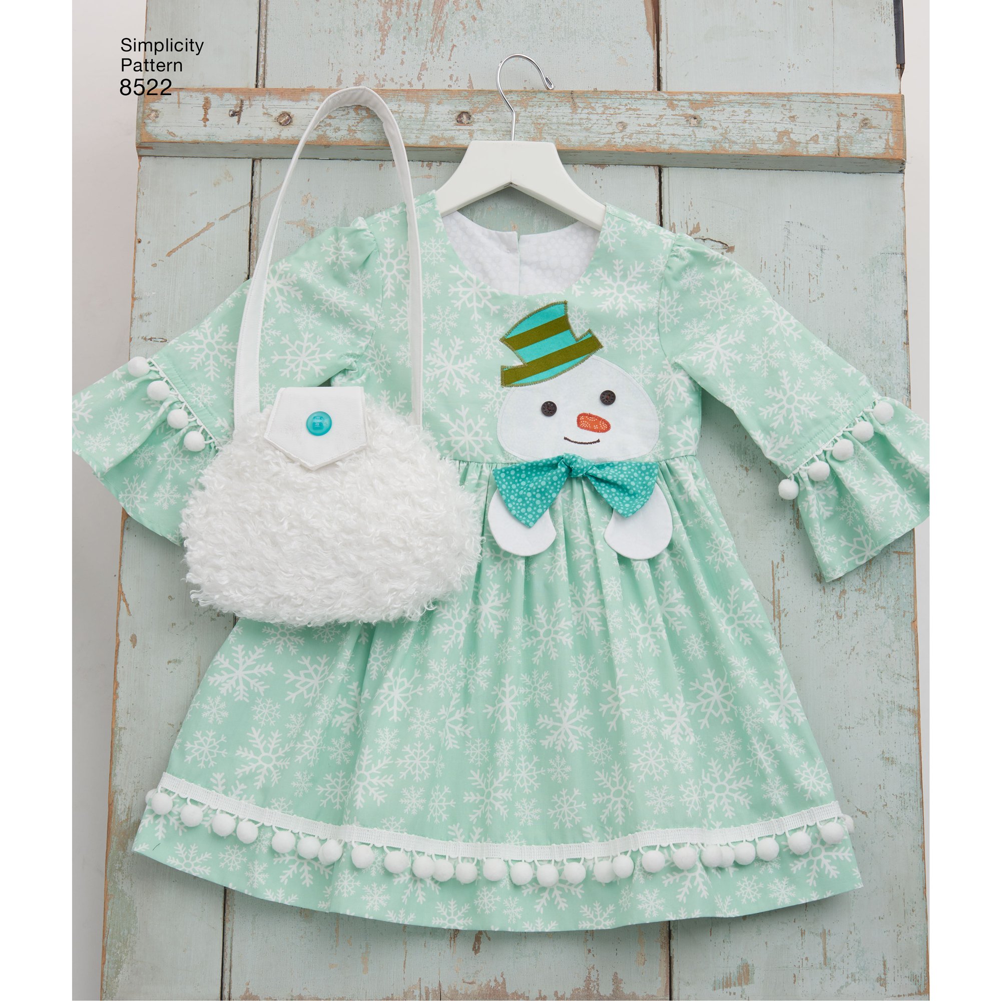 Simplicity Pattern 8522 A (3 4 5 6 7 8) Child Dresses & Purses From Ruby Jean's Closet, Paper, White, 22 X 15 X 1 Cm