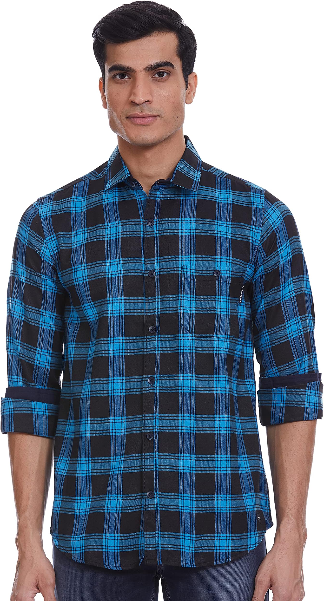 Men's Casual Checkered Regular Fit Shirt