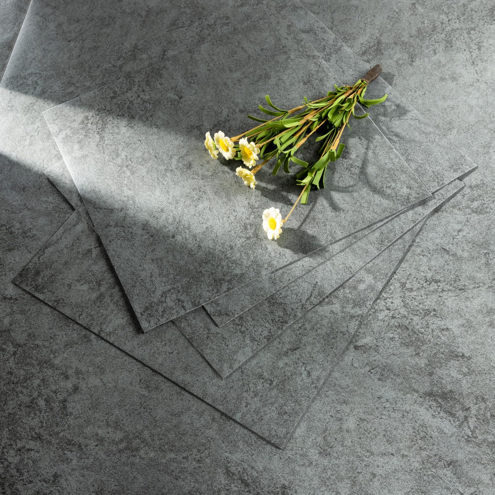 Floor Tiles Self Adhesive, Peel and Stick Floor Tiles Marble Effect Vinyl Flooring, Waterproof Stick on Tiles for Bathroom Kitchen Hallways, 30x 30cm 20pcs