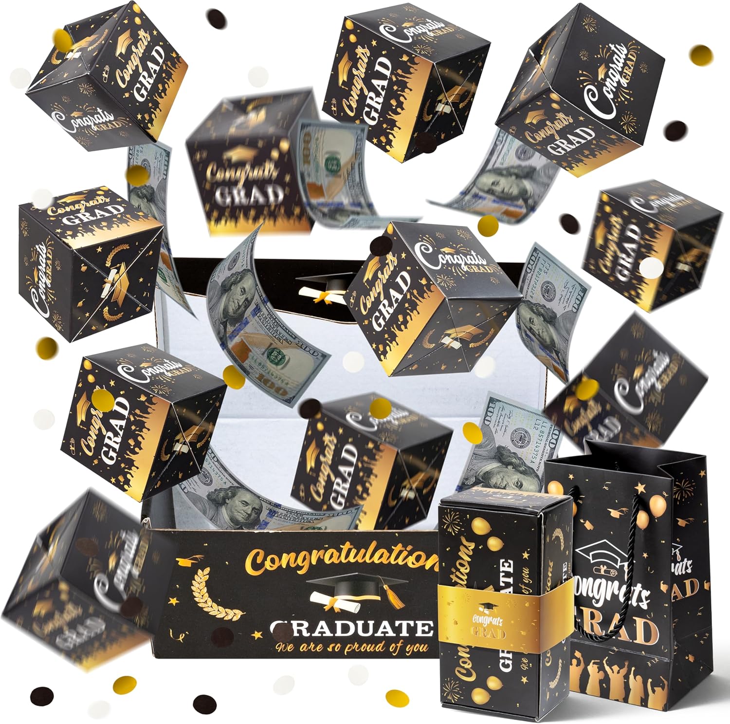 WATINC Graduation Explosion Gift Box - 16pcs Graduate Surprise Gift ...