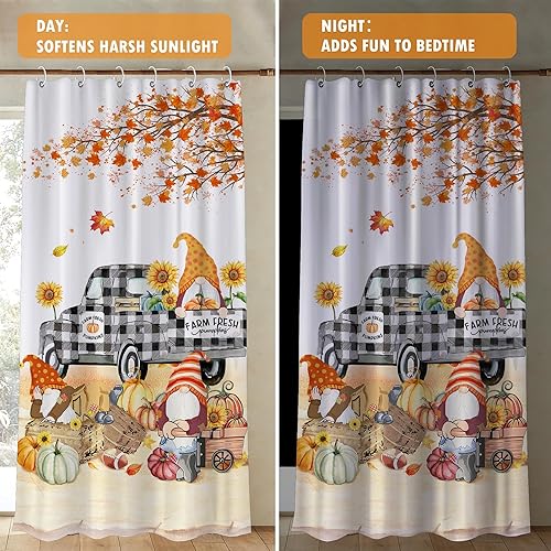 Miniatura 4 de Cenefa de otoño para cocina, decoración de otoño, cenefa de ventana floral gris para sala de estar, dormitorio, decoración de otoño, decoración de