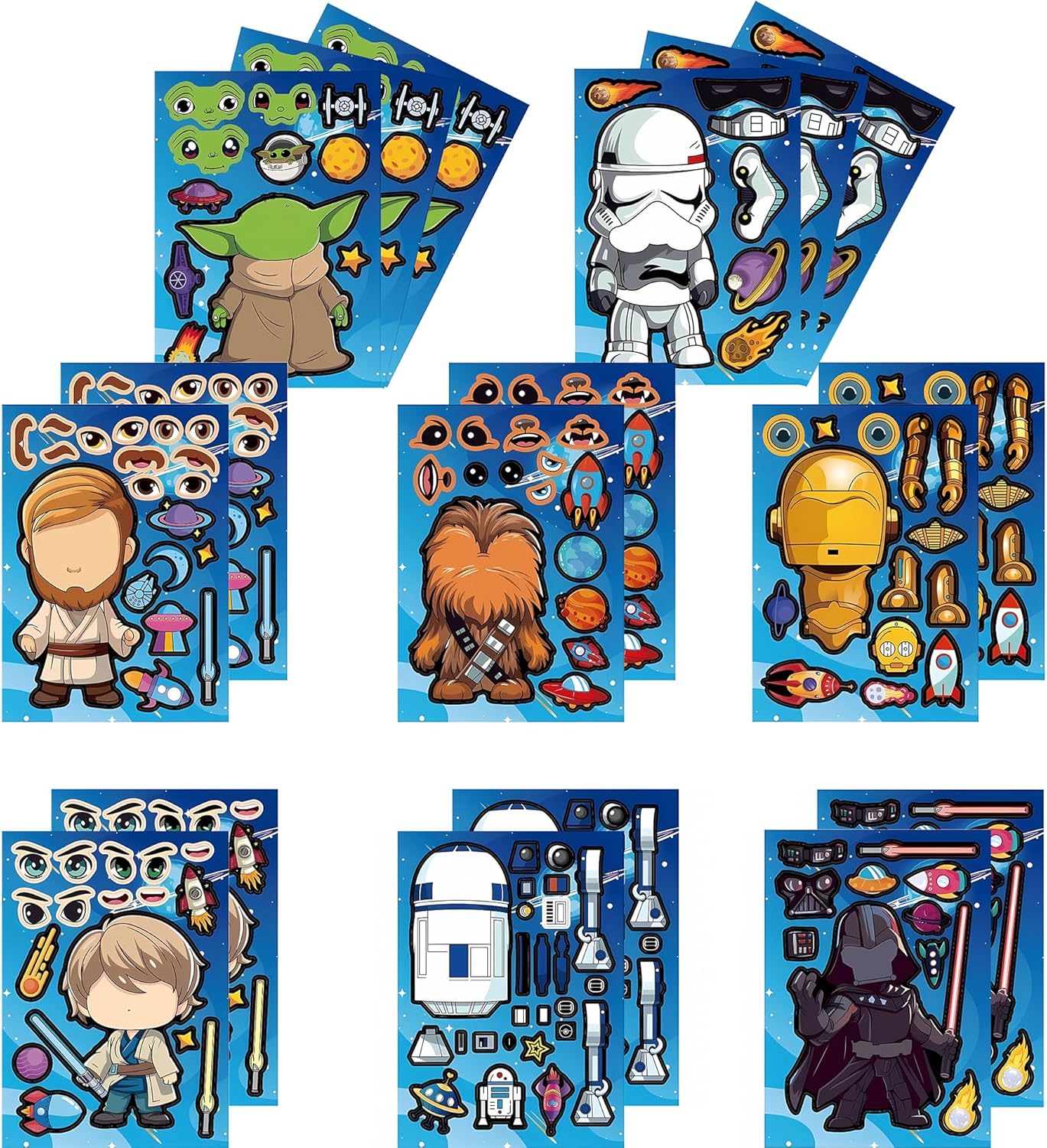 Star War Stickers Star Wars Party Decorations Star Wars