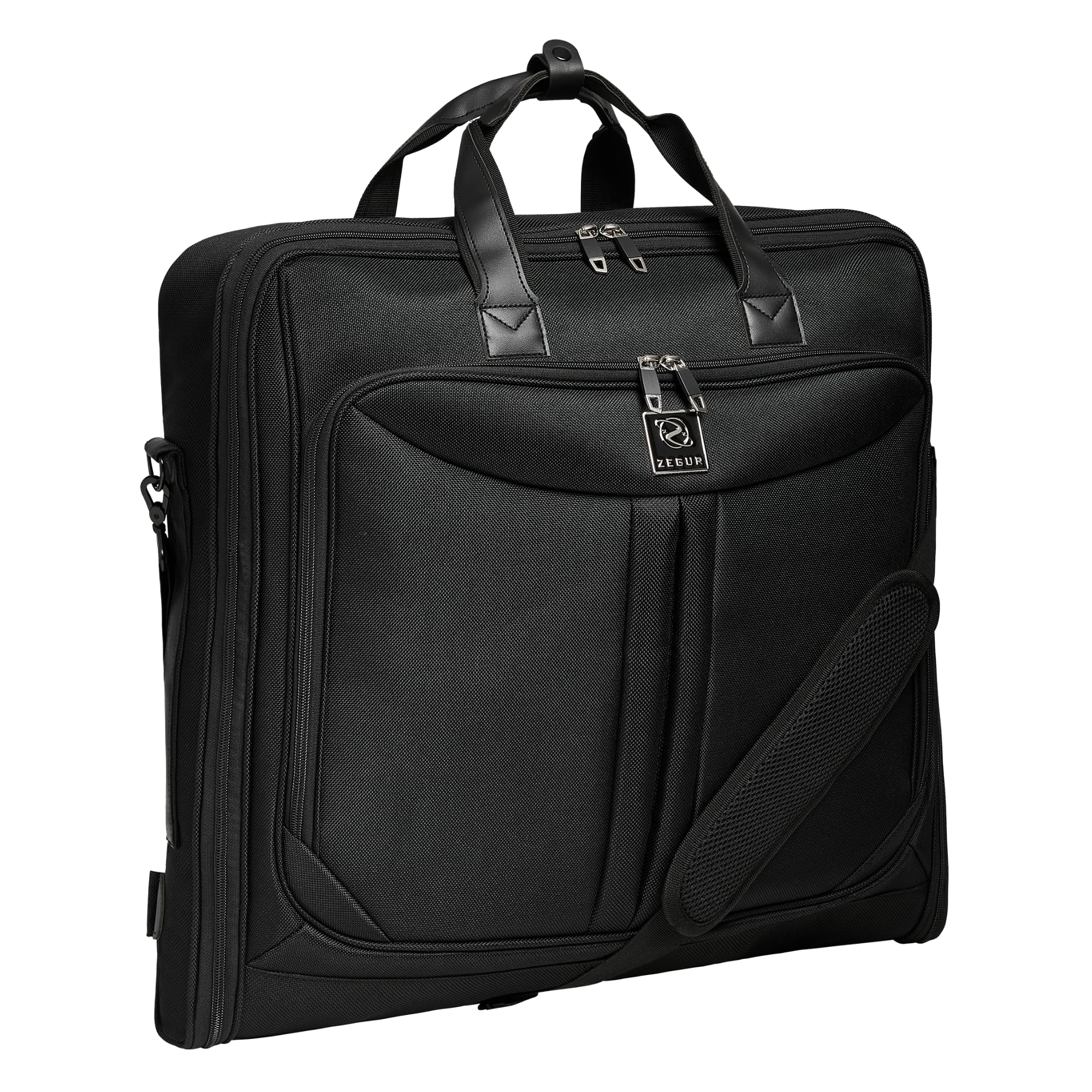 Premium Suit Bag for Men Carry On - Garment Bag for 4 Suits - Travel & Business Suit Carriers for Men with Shoulder Strap and Laptop Compartment